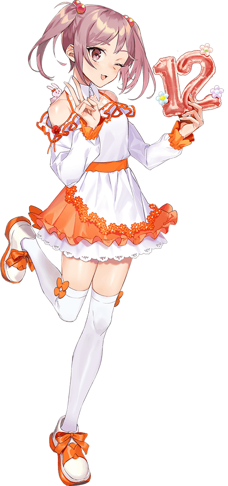 1girl, animal, black_thighhighs, dress, drew_(drew213g), full_body, hair_bobbles, hair_ornament