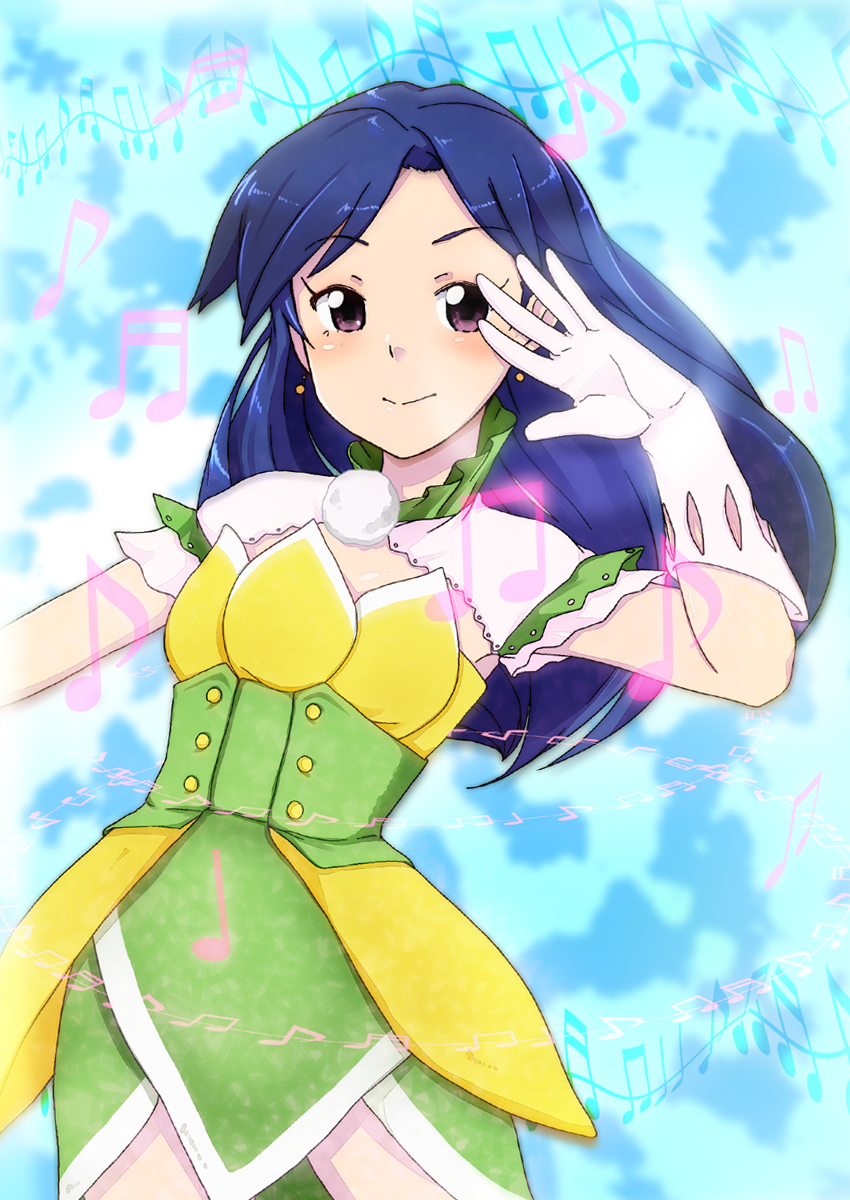 brown_eyes, dress, gloves, highres, idolmaster, idolmaster_2, kisaragi_chihaya, long_hair
