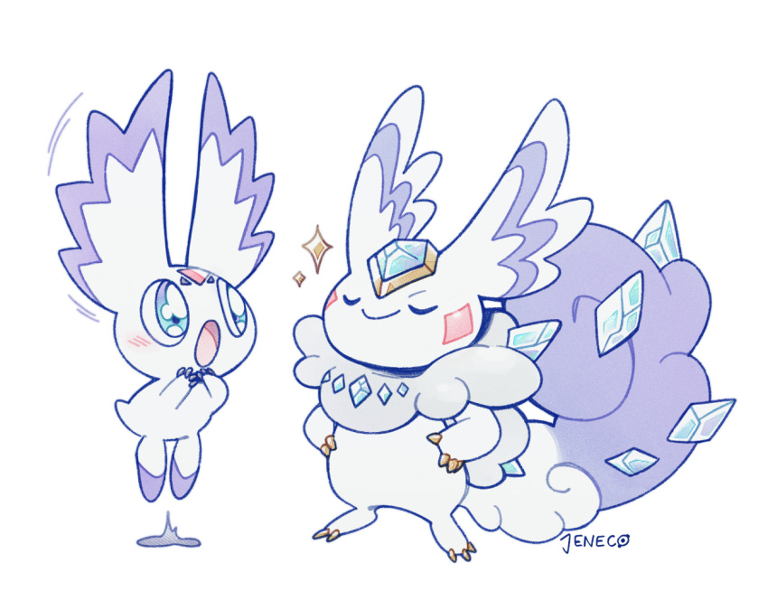 closed_eyes, culumon, digimon, digimon_(creature), digimon_alysion, digimon_tamers, gemmon, green_eyes