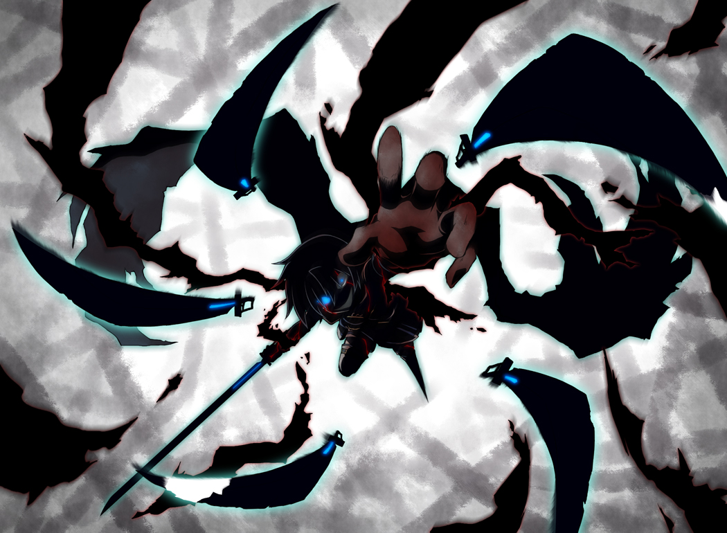 blue_eyes, cape, gloves, kagesaki-ice, magical_girl, mahou_shoujo_madoka_magica, miki_sayaka, short_hair