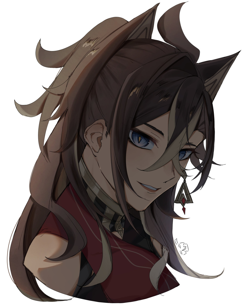 1girl, 4reiji, absurdres, ahoge, bandeau, bare_shoulders, black_bandeau, black_hair