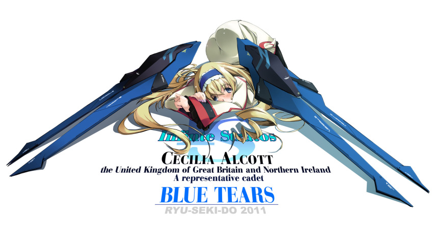 blonde_hair, blue_eyes, blush, cecilia_alcott, hairband, highres, infinite_stratos, long_hair