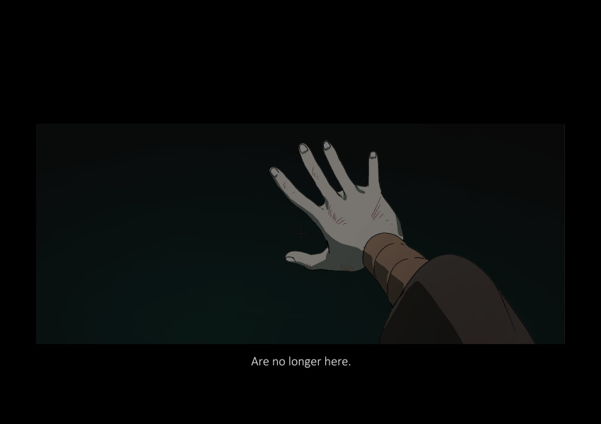 1girl, commentary, dark_background, english_commentary, english_text, fingernails, hand_focus, highres