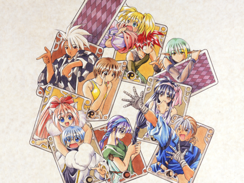 3boys, 6+girls, aleph_coulson, animal_ears, animal_hands, arm_up, atelier-moo, bare_shoulders