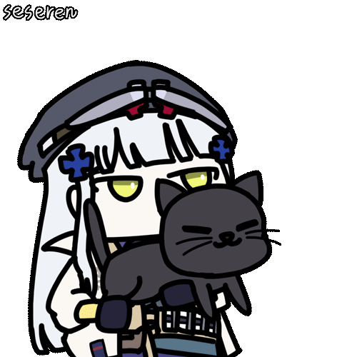 1girl, animal, animated, animated_gif, artist_name, belt, black_cat, blunt_bangs