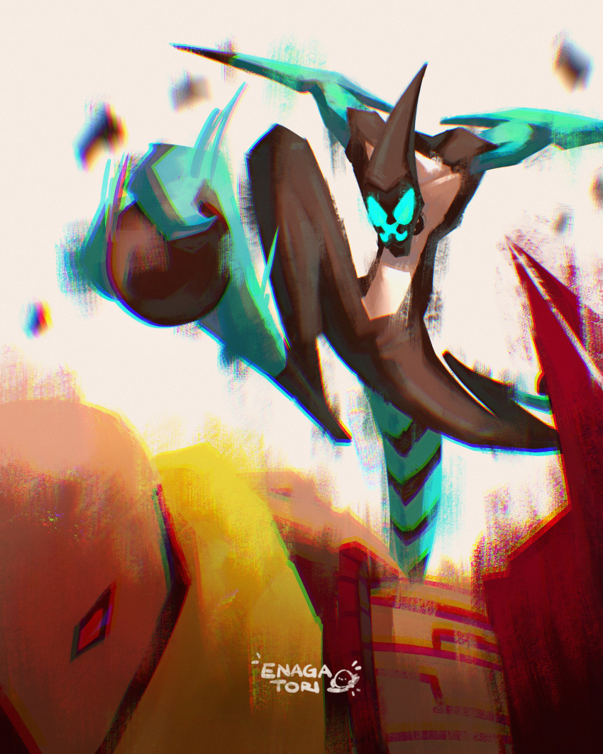 2boys, absurdres, alien, arm_blade, ben_10, black_tail, blue_eyes, blue_tail