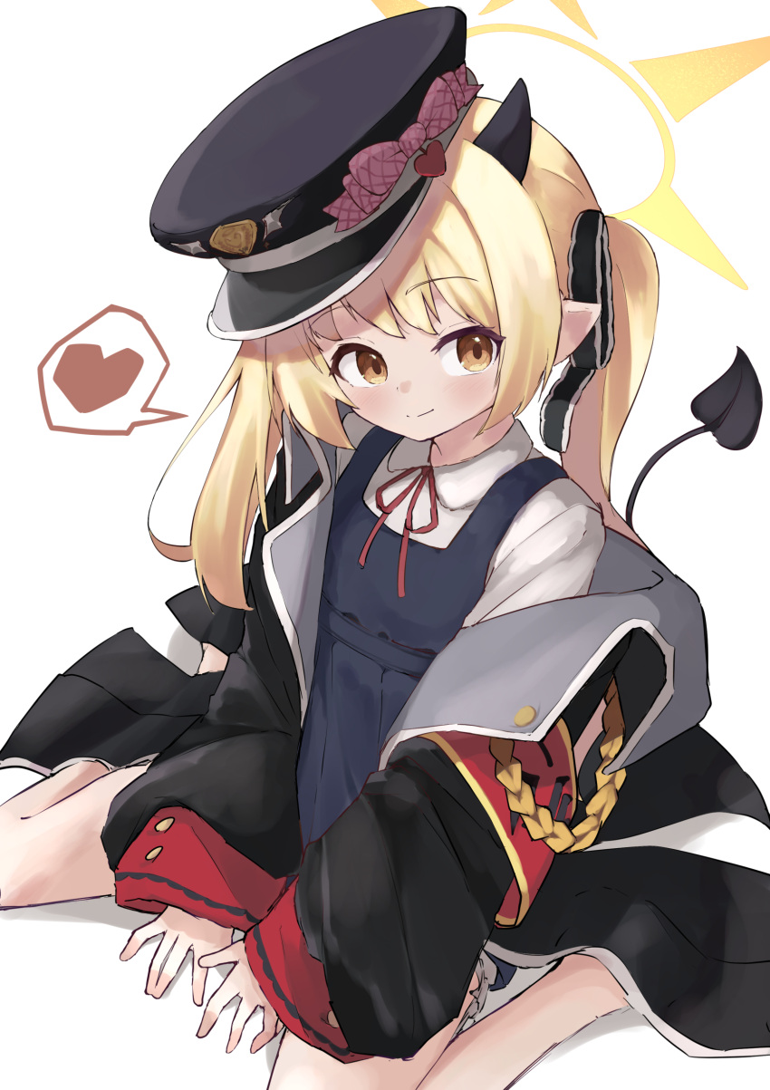1girl, absurdres, black_hat, black_jacket, blonde_hair, blue_archive, blush, bow