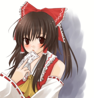 1girl, 2000s_(style), ascot, ayu_(citron), blush, bow, brown_eyes, brown_hair