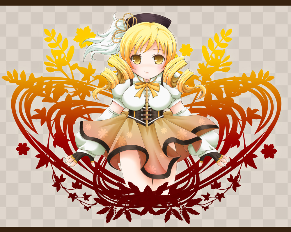 akiiyuuri, bad_proportions, blonde_hair, bow, breasts, choker, corset, dress