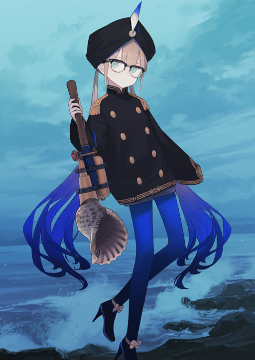 15-nin_no_richiteki_na_megane-tachi, 1boy, androgynous, astg, beach, black-framed_eyewear, black_jacket, black_shoes