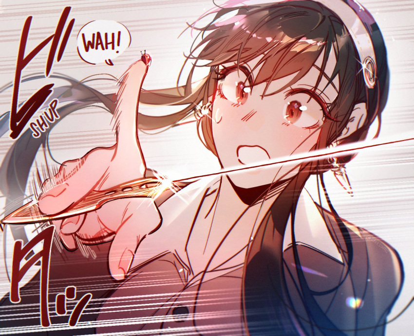 1girl, black_hair, black_jacket, bug, buttons, collared_shirt, earrings, glint