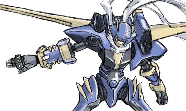 junk_warrior, mecha, red_eyes, scarf, yu-gi-oh!, yuu-gi-ou, yuu-gi-ou_5d's