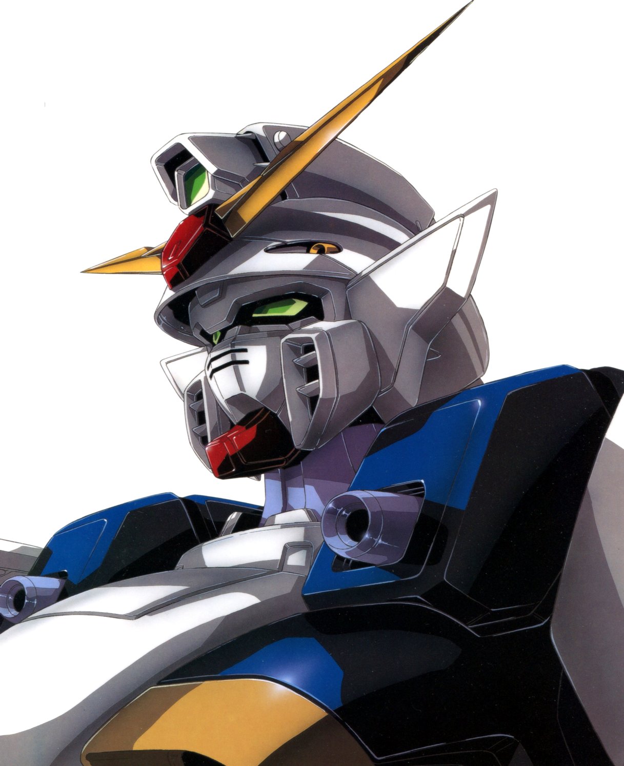 green_eyes, gundam, gundam_wing, highres, ishigaki_jun'ya, mecha, mecha_focus, mobile_suit