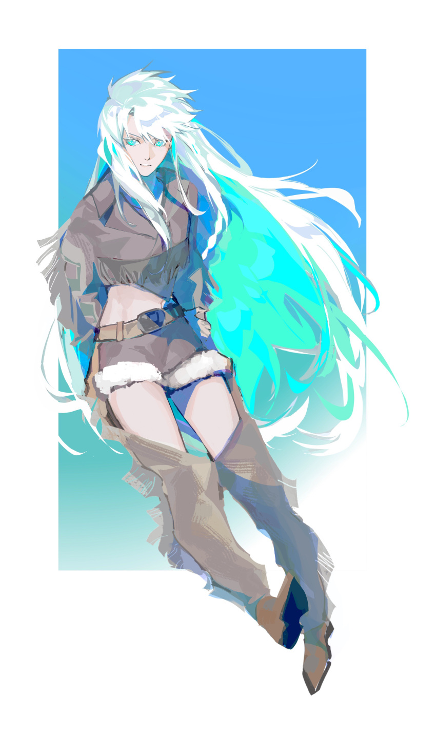 1girl, absurdres, colored_inner_hair, eihei263, fate/grand_order, fate_(series), green_eyes, green_hair