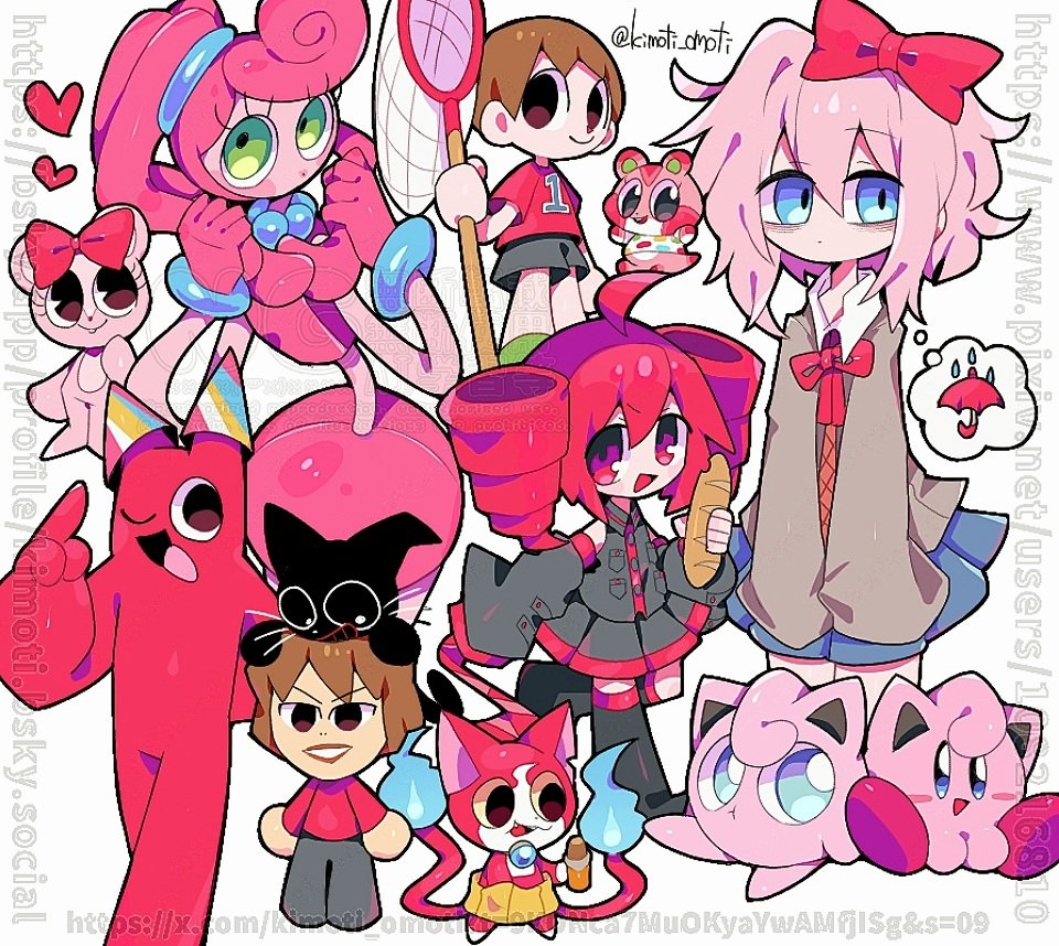 :d, ;d, ahoge, animal_crossing, apple_(animal_crossing), bags_under_eyes, baguette, banban_(garten_of_banban)