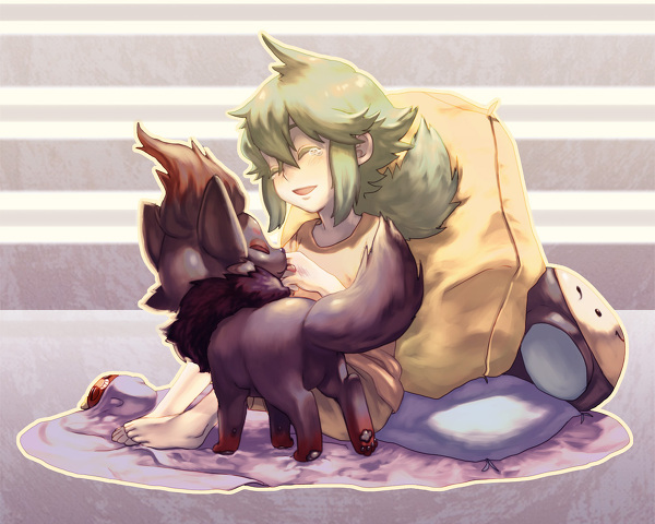 child, green_hair, n, pokemon, zorua