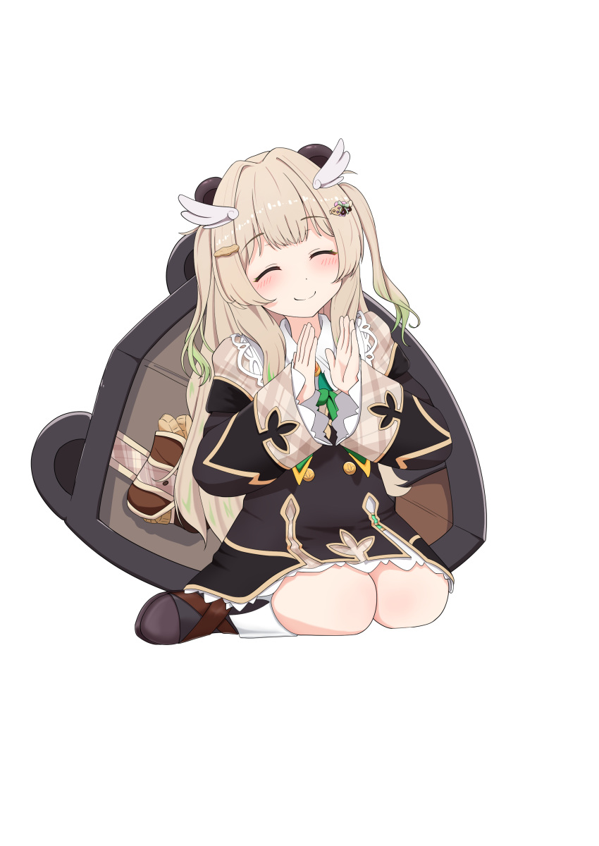 1girl, absurdres, amatsuna_sasaha, animal_ears, black_boots, black_dress, blush, boots