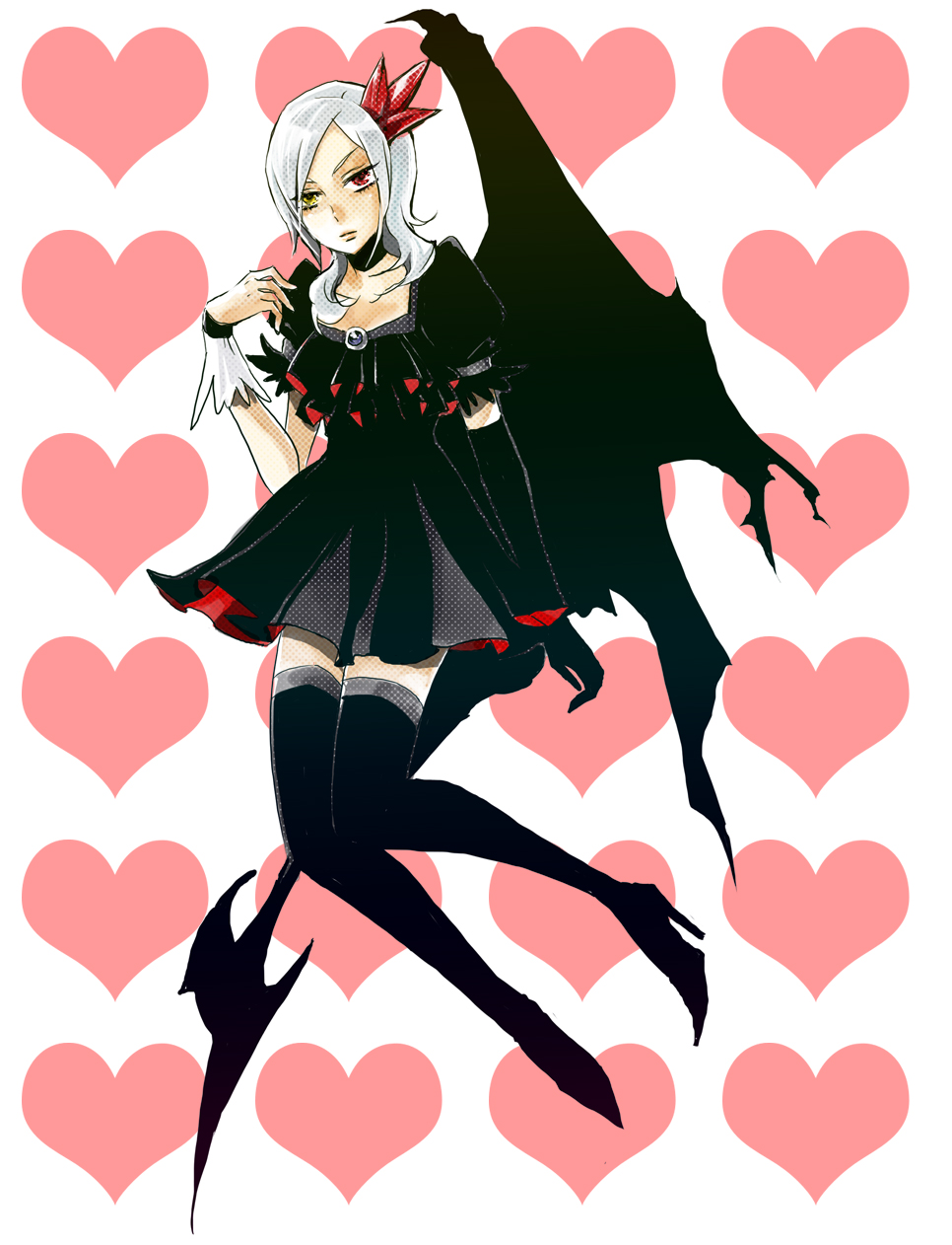 bat_wings, boots, chiyo_(rotsurechiriha), choker, cosplay, dark_precure, dark_precure_(cosplay), dress