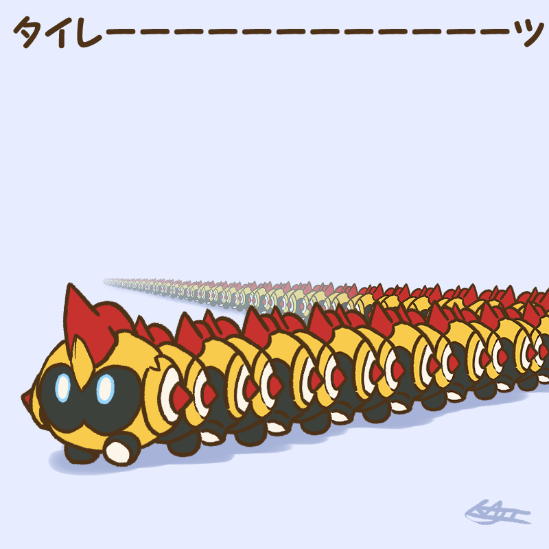 artist_name, blue_eyes, colored_skin, falinks, helmet, horns, kaji_(ae_kaji), lineup, no_humans, orange_skin, pokemon, pokemon_(creature), pokemon_focus, single_horn, sphere_body