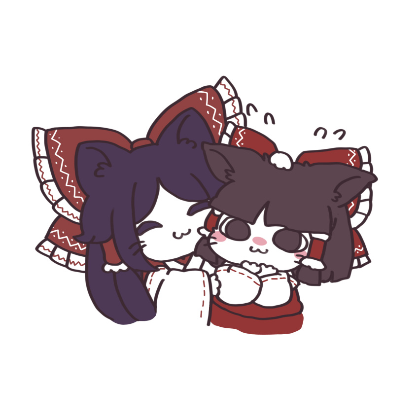 :3, animal_ears, blush, brown_eyes, brown_hair, cat_ears, cat_girl, chibi