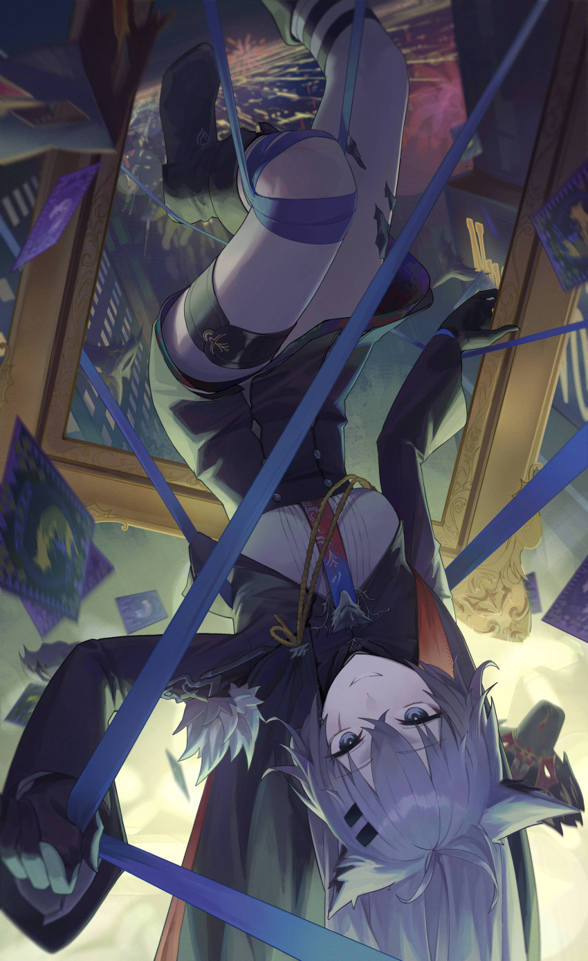 1girl, absurdres, aiguillette, animal_ears, arknights, black_boots, black_gloves, black_jacket