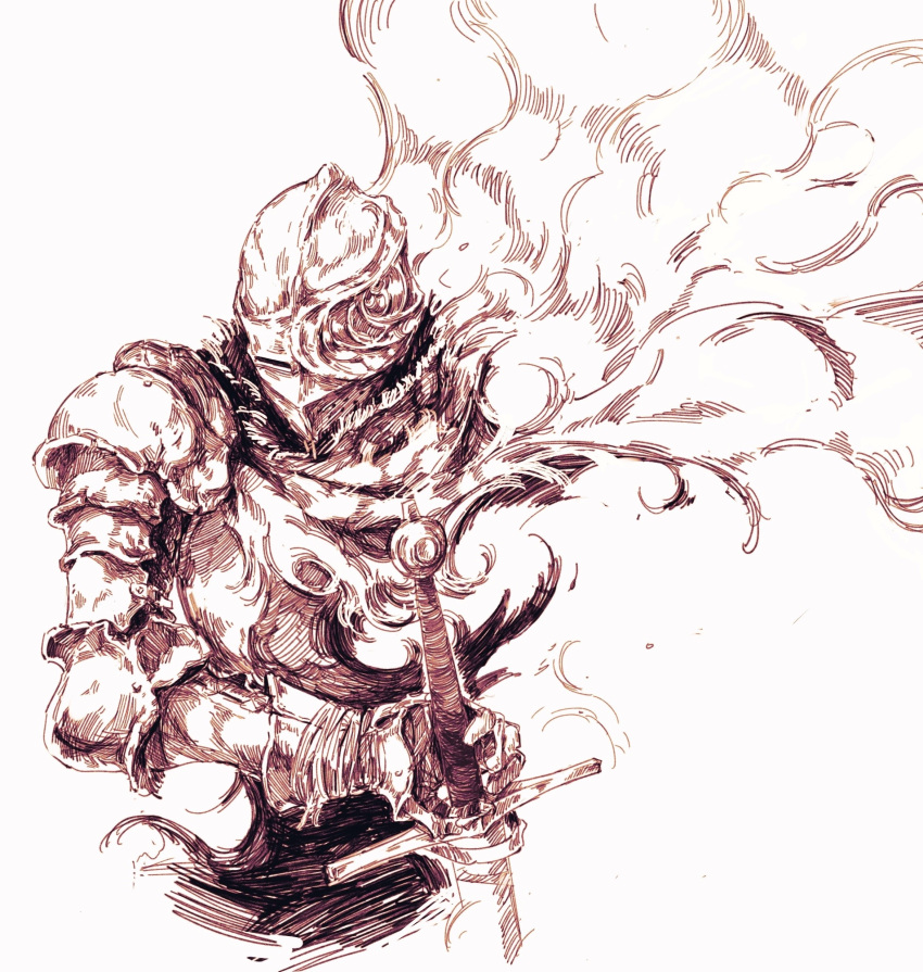 1boy, absurdres, armor, breastplate, commentary, cropped_torso, dissolving, elden_ring