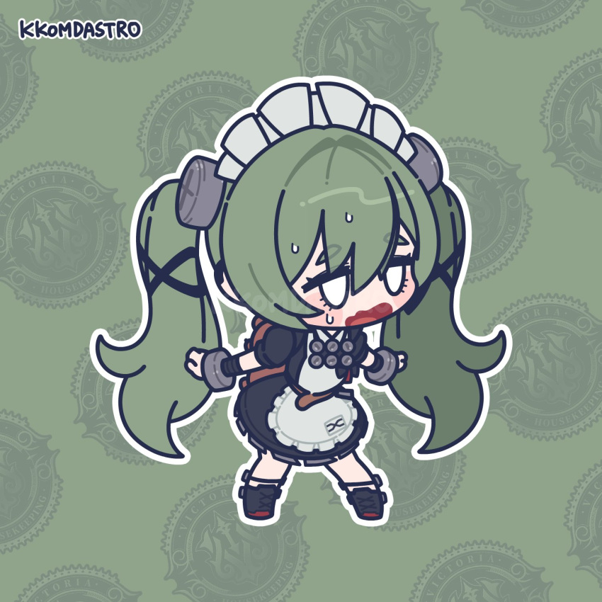 1girl, corin_wickes, kkomdastro, long_hair, maid, twintails, zenless_zone_zero