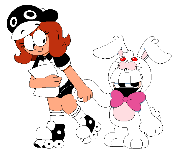 2girls, anna_(tinytoxicwaste101), black_hat, cosplay, easter, easter_bunny, easter_bunny_(cosplay), happy