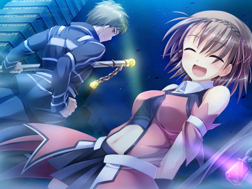 akatoki!, artist_request, game_cg, kamishiro_yuuji, night, tachibana_miyu, tagme_(artist), tagme_(character)