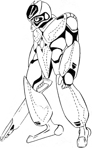 1980s_(style), assault_visor, cable, choujikuu_seiki_orguss, lineart, mecha, mecha_focus, miyatake_kazutaka
