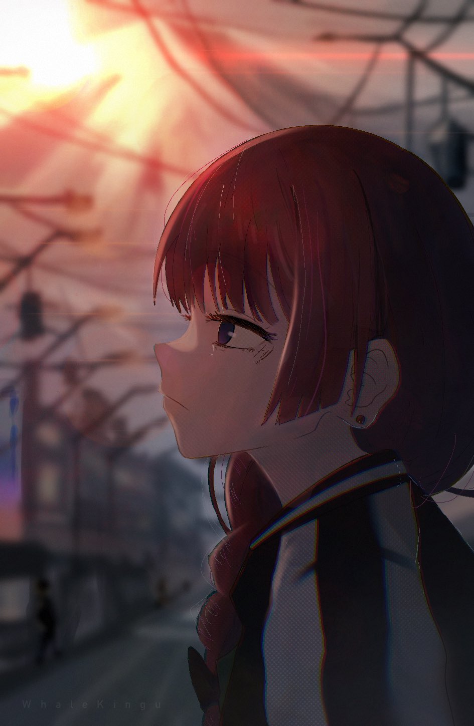 1girl, alt_text, blurry, blurry_background, bocchi_the_rock!, braid, braided_ponytail, chromatic_aberration