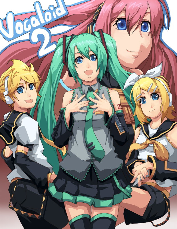 1boy, 3girls, black_boots, black_sailor_collar, black_shorts, black_skirt, black_sleeves, blonde_hair