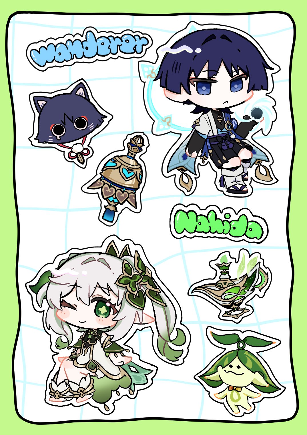 1boy, 1girl, 3ksubak, a_thousand_floating_dreams_(genshin_impact), akt_eak, animalization, anklet, aranara_(genshin_impact)