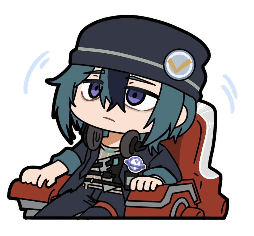 1boy, artist_request, black_hair, black_hat, black_jacket, black_pants, blue_eyes, chibi