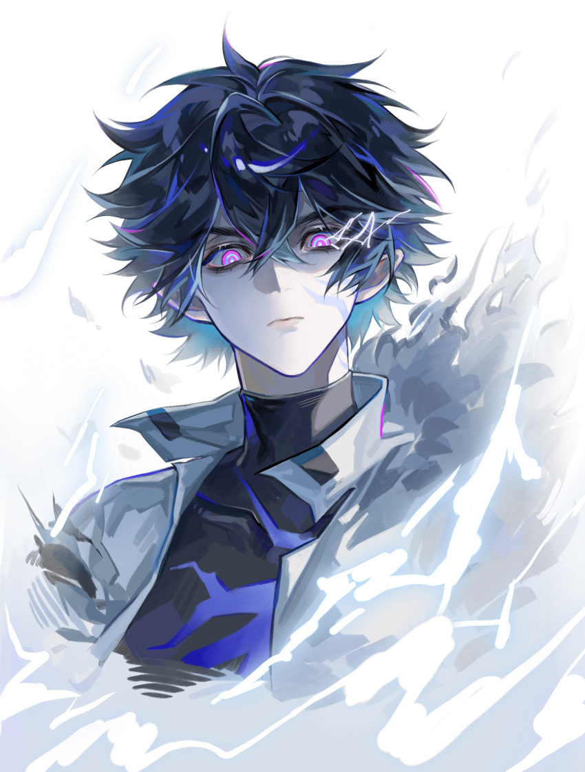 1boy, 5236905043, absurdres, aotu_world, black_hair, black_shirt, chinese_commentary, closed_mouth