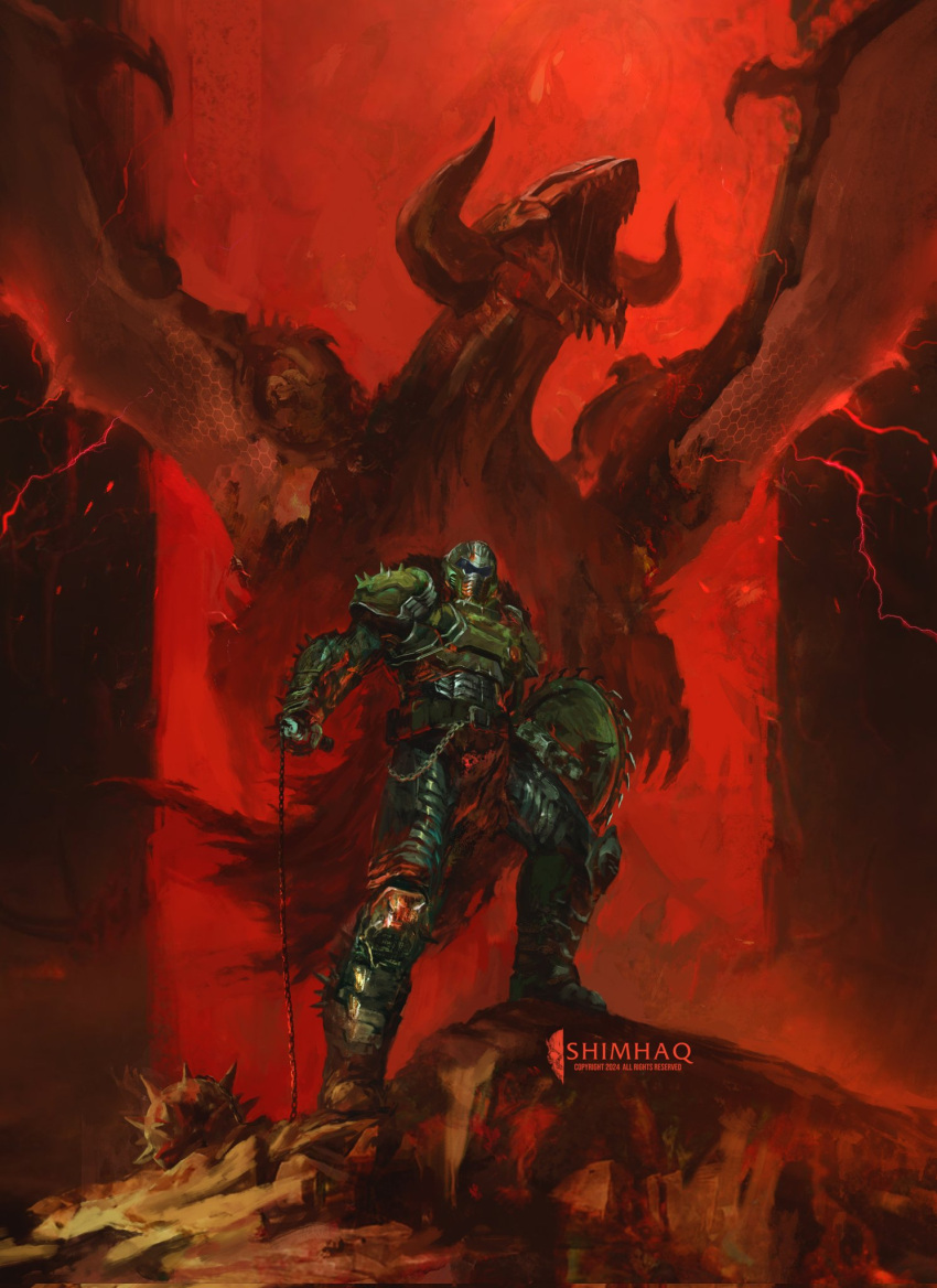 1boy, armlet, armor, armored_boots, blood, blood_on_ground, boots, cape