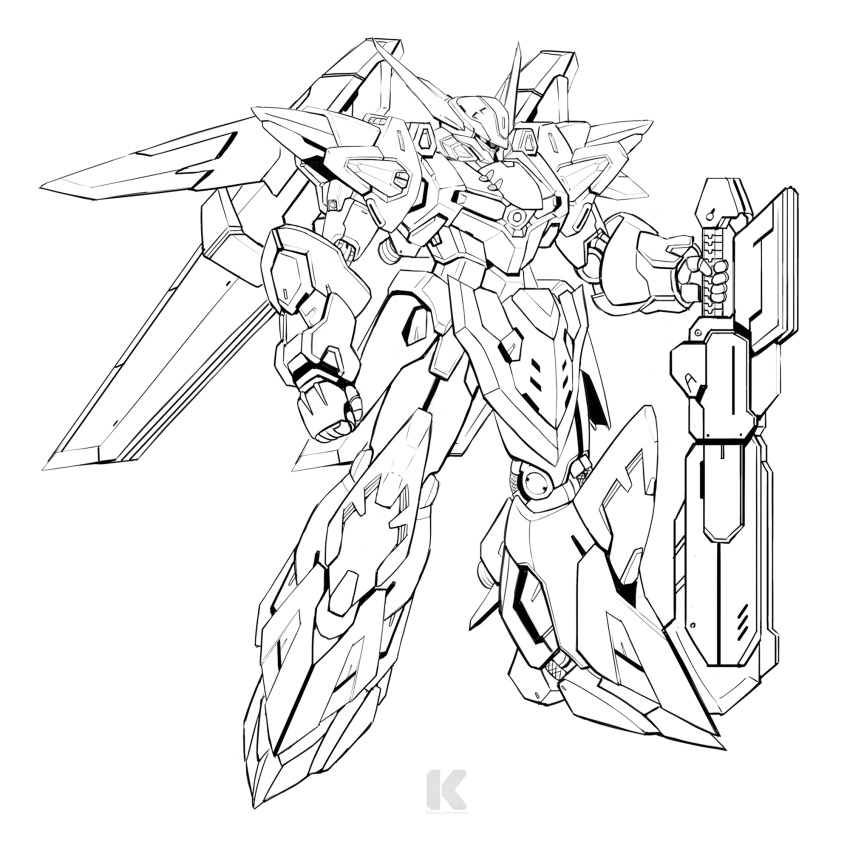 assault_visor, clenched_hand, commentary, english_commentary, full_body, fusion, gespenst, highres