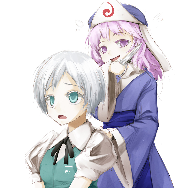 alternate_hairstyle, blush, colored_eyelashes, cutting_hair, eyelashes, ghost, green_eyes, haircut