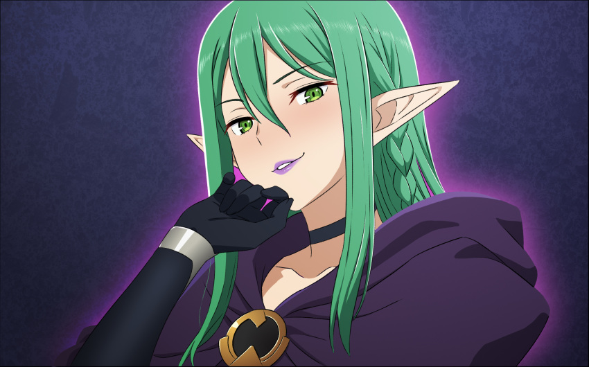 braid, cosplay, dungeon_ni_deai_wo_motomeru_no_wa_machigatteiru_darou_ka, elf, fate/stay_night, fate_(series), green_eyes, green_hair