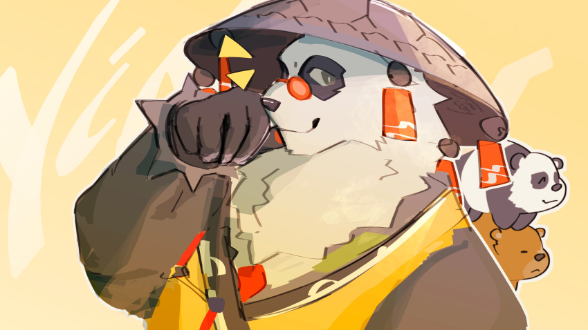 2boys, absurdres, bell, ben_bigger, black_fur, bracelet, brown_fur, chinese_clothes
