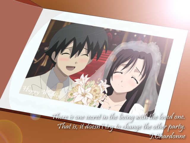 bouquet, card, english, flower, good_end, happy, happy_end, itou_makoto