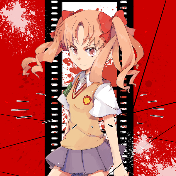 brown_eyes, brown_hair, long_hair, school_uniform, shirai_kuroko, sooya, soya, sweater_vest