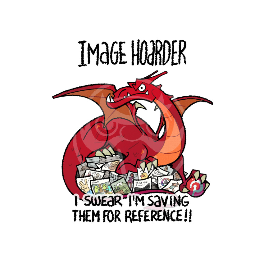 claws, color_wheel, colored_skin, dragon, english_text, highres, htoast_art, no_humans