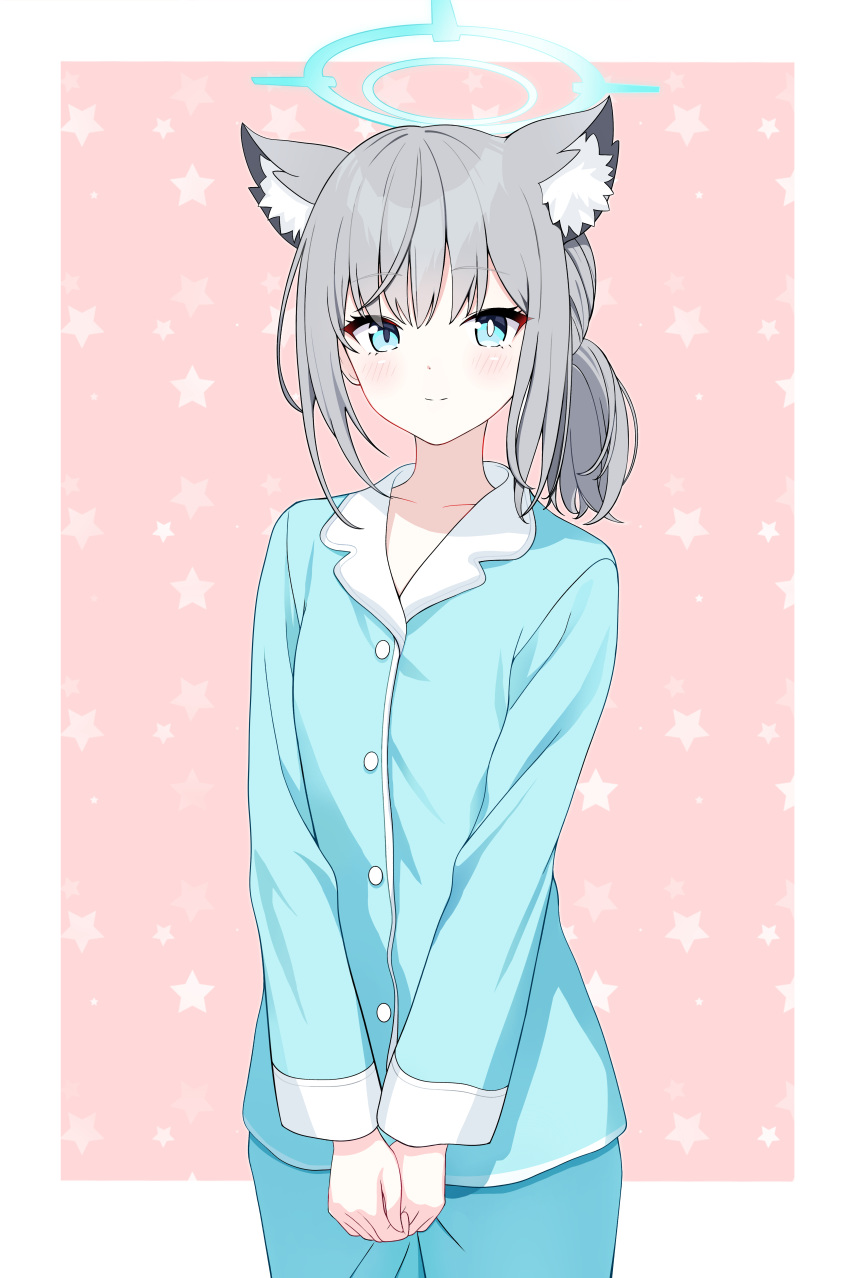 1girl, absurdres, alternate_costume, animal_ear_fluff, animal_ears, blue_archive, blue_eyes, blue_halo