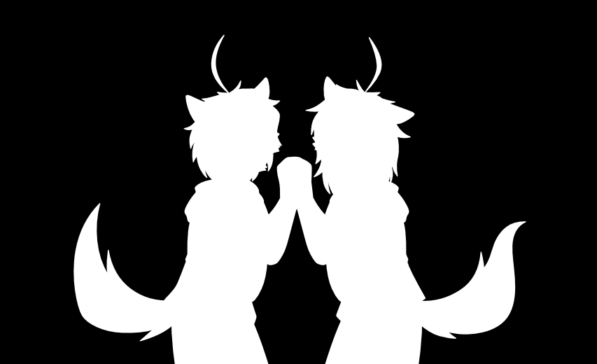2boys, ahoge, animal_ears, bad_apple!!, character_request, doingmorenatsu, english_commentary, furry
