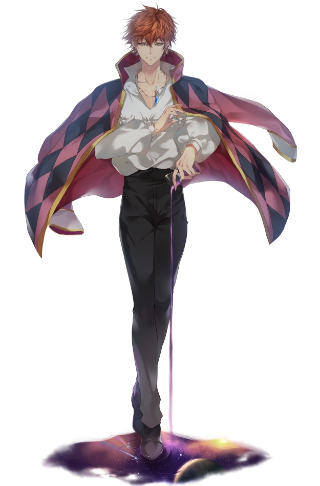 1boy, 707_(susanghan_messenger), black_pants, brown_hair, collarbone, cosplay, full_body, howl_(howl_no_ugoku_shiro)