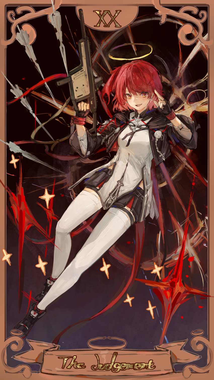 1girl, absurdres, arknights, black_gloves, black_jacket, black_shoes, breasts, dress