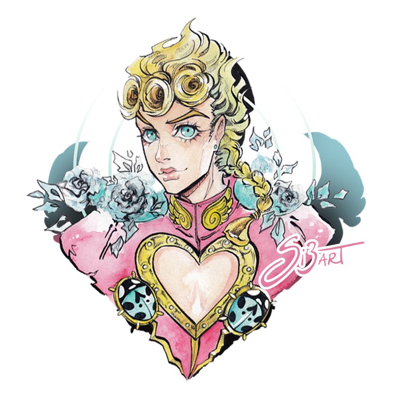 1boy, blonde_hair, blue_eyes, blue_flower, braid, braided_ponytail, cleavage_cutout, clothing_cutout