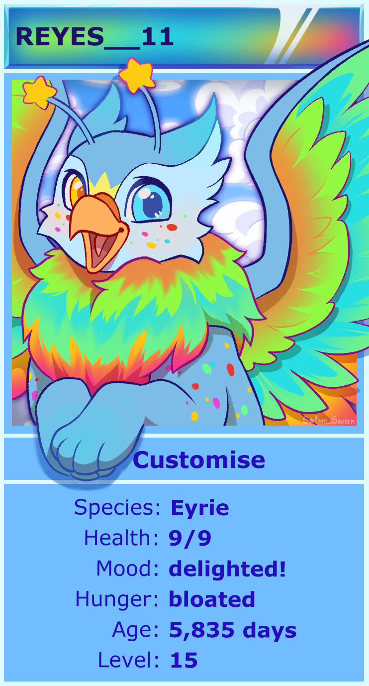 animal, animal_focus, antennae, beak, blue_eyes, blue_fur, commentary, creature