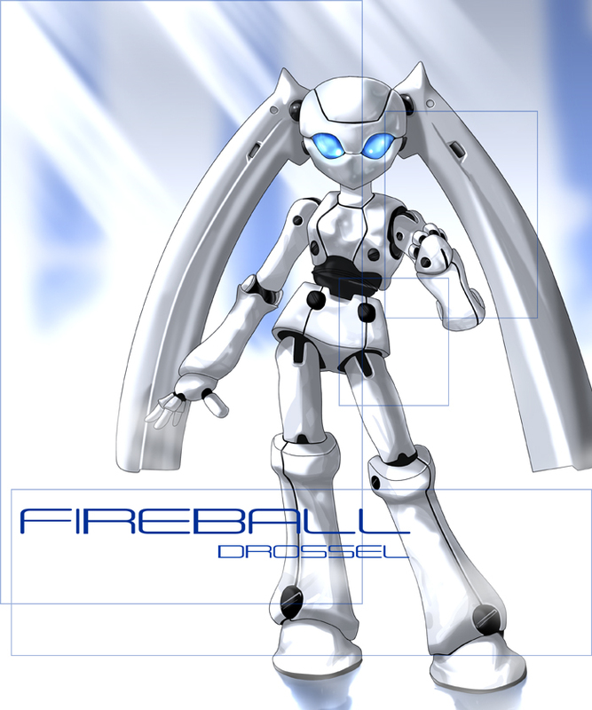 1girl, bom!, character_name, copyright_name, disney, drossel_von_flugel, fireball_(series), humanoid_robot